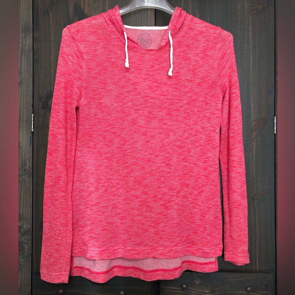*SALE MUST GO*  So light Weight bright pink long sleeve hooded top
